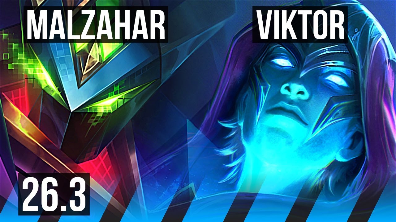 MALZAHAR vs VIKTOR (MID) | Good KDA: 7/1/12 | KR Diamante | 26.3