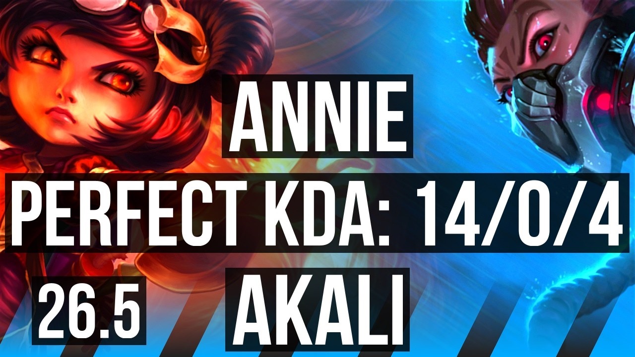 ANNIE vs AKALI (MID) | Perfect KDA: 14/0/4 | EUW Grão-Mestre | 26.5