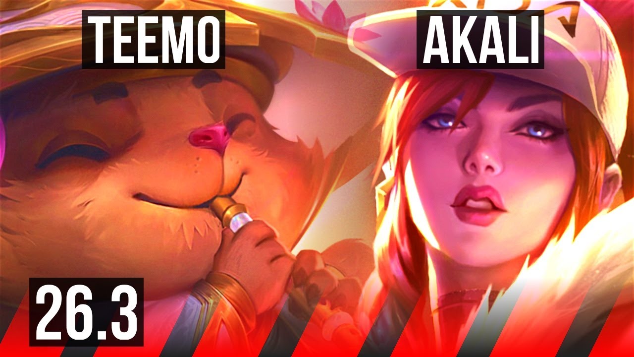TEEMO vs AKALI (TOP) | Fleet Footwork | KR Diamante | 26.3