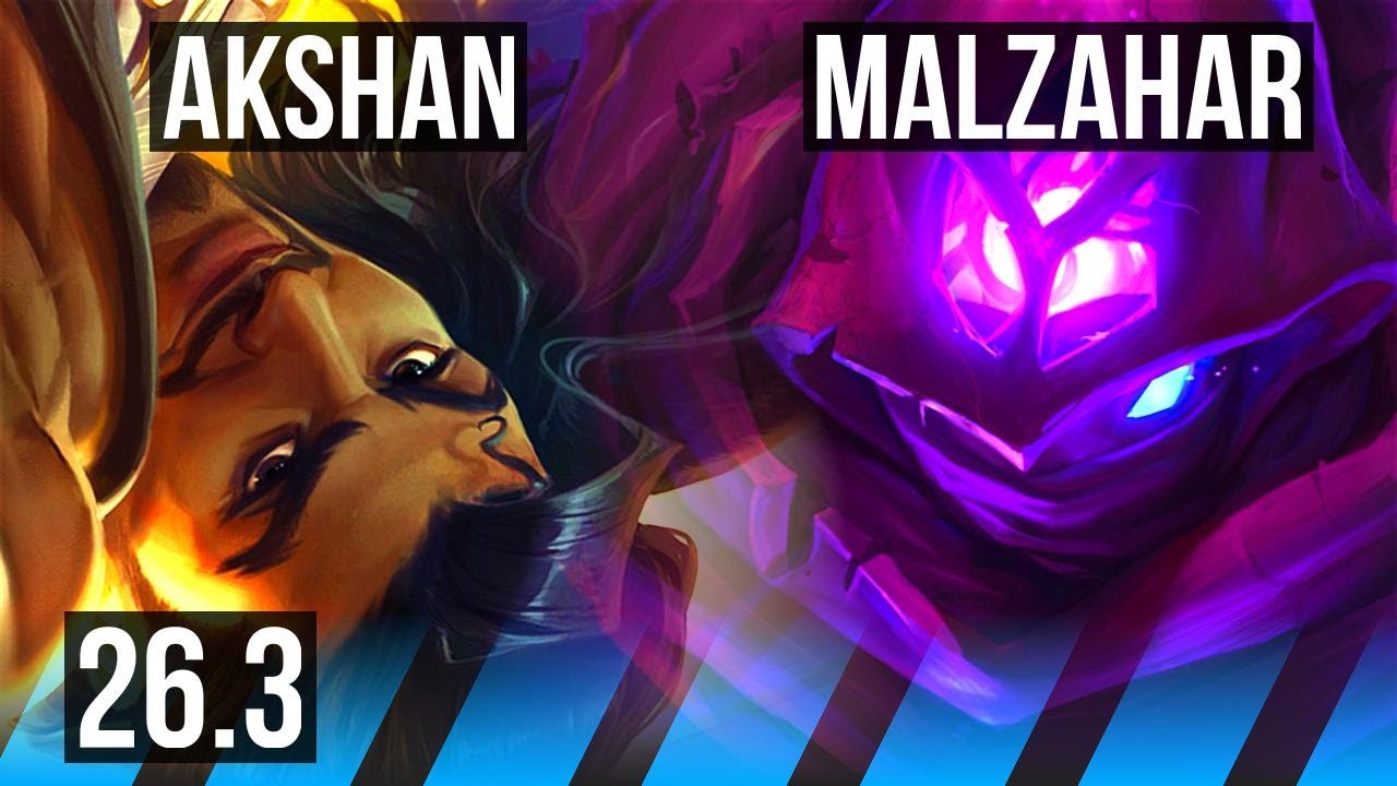 AKSHAN vs MALZAHAR (MID) | 73K Dano | EUNE Mestre | 26.3