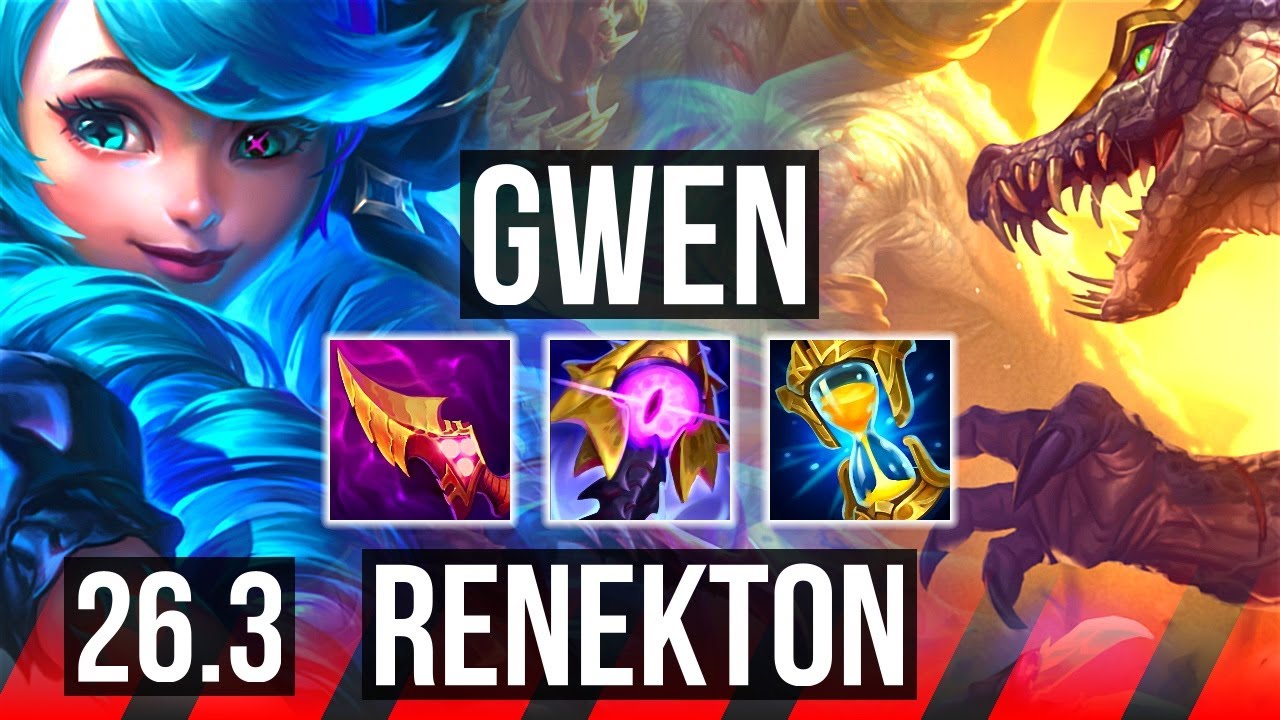 GWEN vs RENEKTON (TOP) | Good KDA: 11/1/5 | EUW Mestre | 26.3