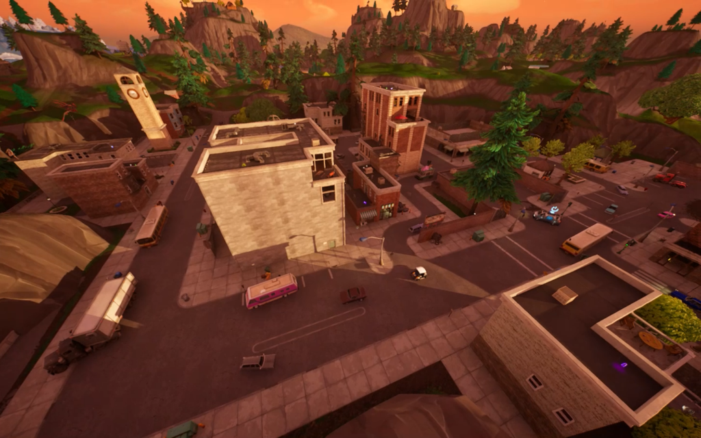 Torres Tortas do Fortnite Capítulo 4 Temporada Raiz