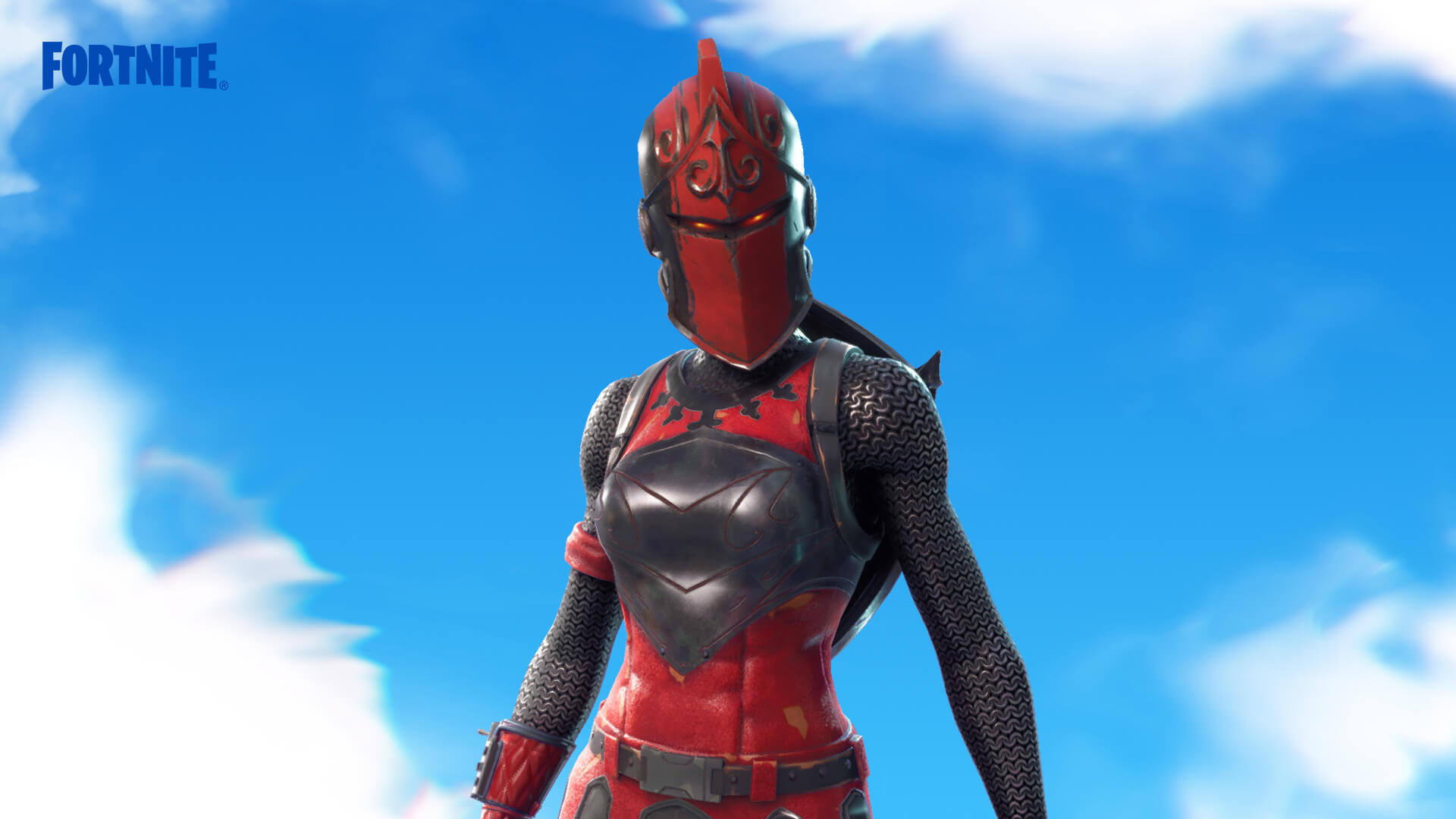 Traje Cavaleira Rubra do Fortnite