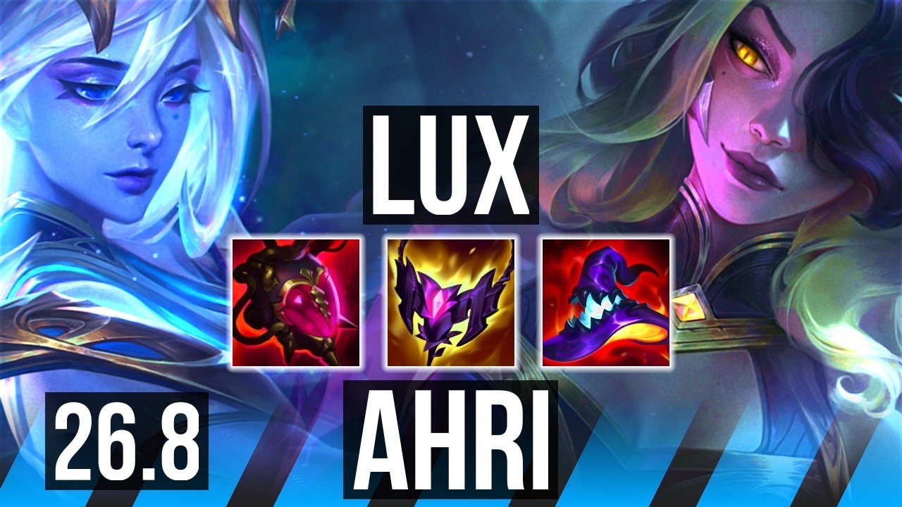 LUX vs AHRI (MID) | Good KDA: 10/1/11 | EUW Grão-Mestre | 26.8