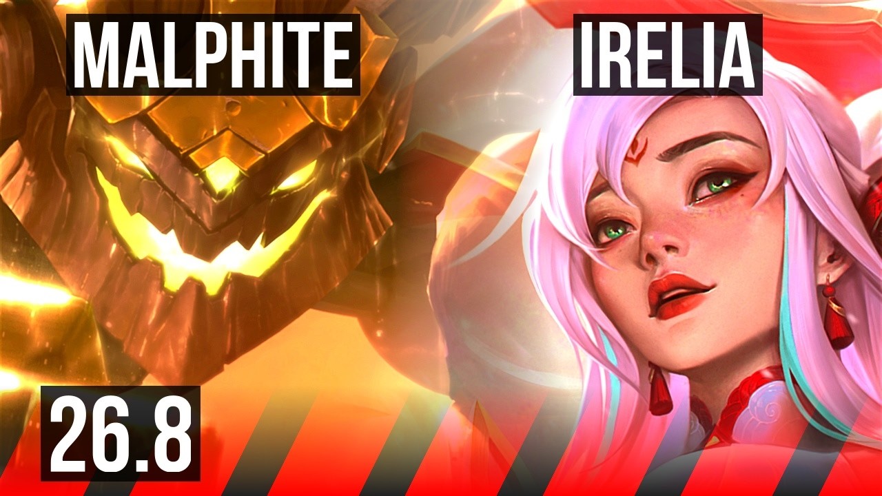 MALPHITE vs IRELIA (TOP) | Perfect KDA: 5/0/8 | KR Desafiante | 26.8
