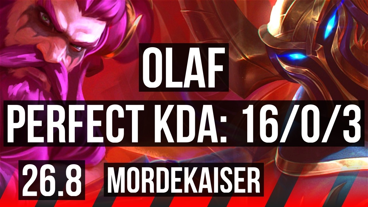 OLAF vs MORDEKAISER (TOP) | Perfect KDA: 16/0/3, 51K Dano | EUW Mestre | 26.8