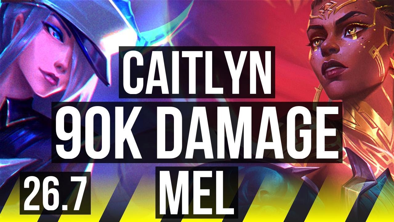 CAITLYN & Thresh vs MEL & Anivia (ADC) | 90K Dano, Good KDA: 23/3/13 | NA Grão-Mestre | 26.7