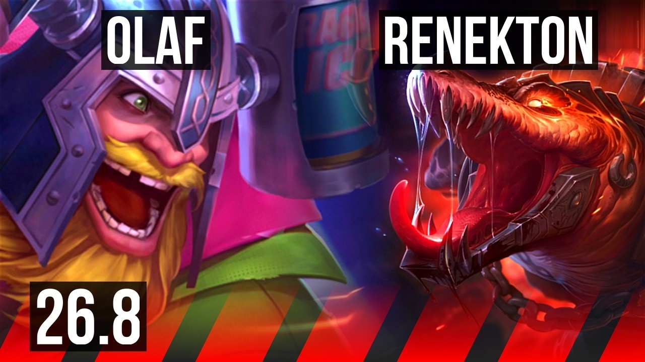 OLAF vs RENEKTON (TOP) | 51K Dano | KR Grão-Mestre | 26.8