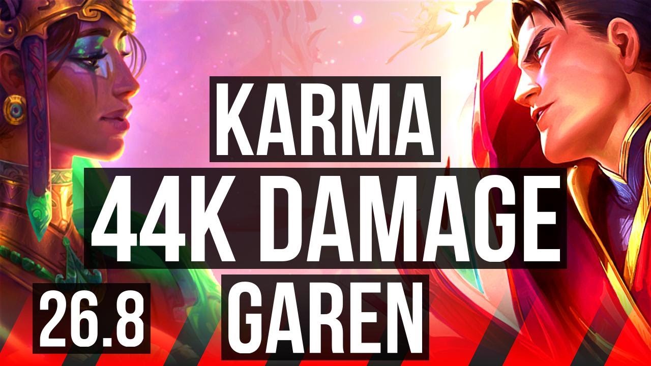 KARMA vs GAREN (TOP) | 44K Dano | EUW Mestre | 26.8