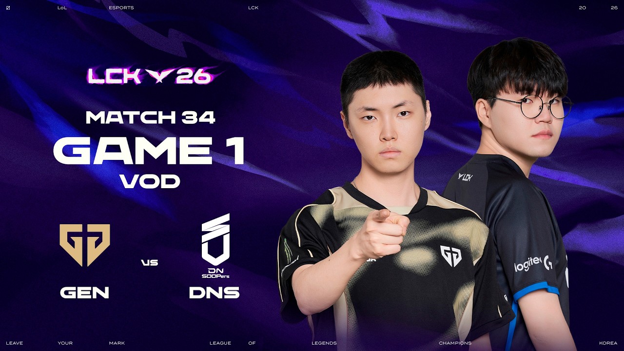 GEN vs DNS | Partida 34 Game 1 | 2026 LCK