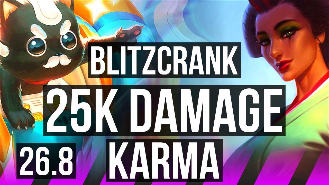BLITZCRANK & Vayne vs KARMA & Ezreal (SUP) | 25K Dano | EUW Mestre | 26.8