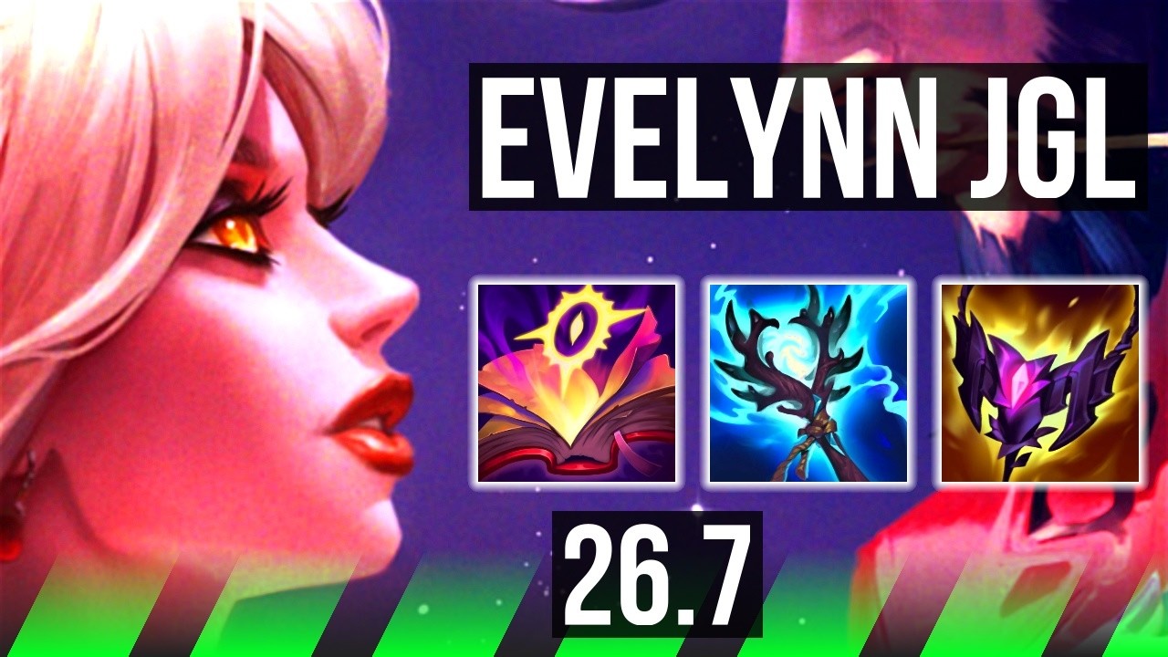 EVELYNN vs QIYANA (JGL) | Good KDA: 19/1/4 | EUW Mestre | 26.7