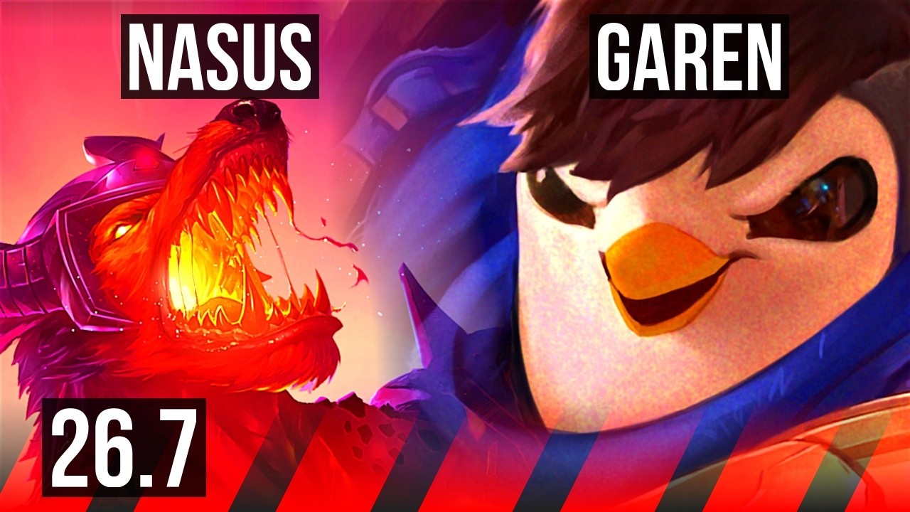 NASUS vs GAREN (TOP) | Good KDA: 9/1/2 | EUW Mestre | 26.7