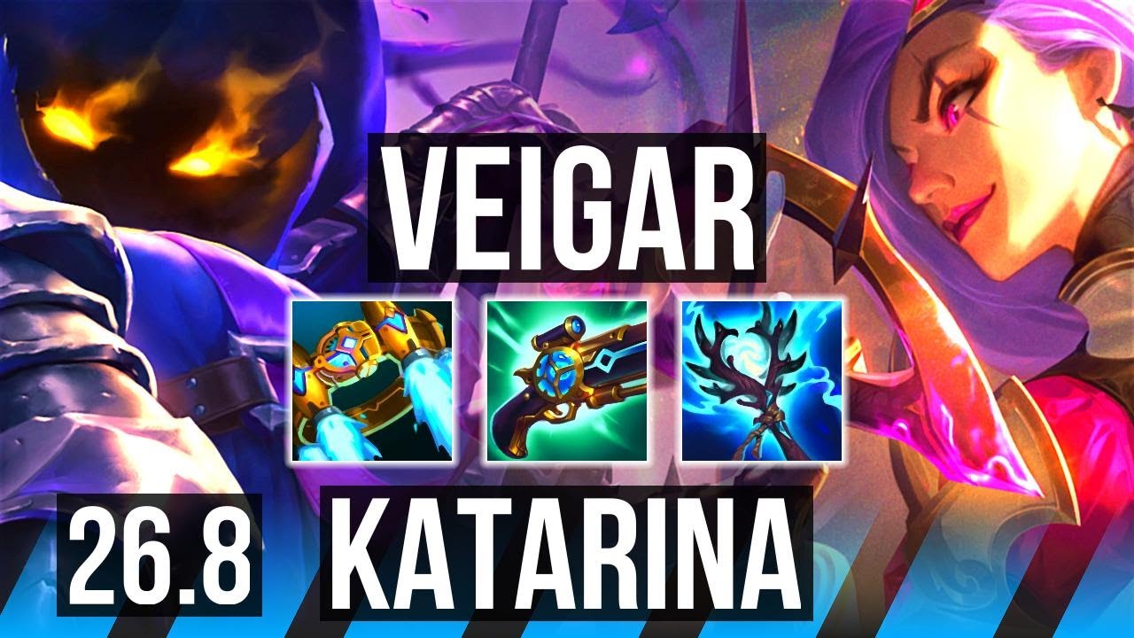 VEIGAR vs KATARINA (MID) | 55K Dano | BR Grão-Mestre | 26.8