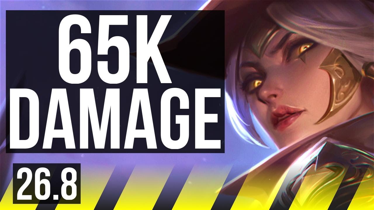 ASHE & Braum vs JINX & Thresh (ADC) | 65K Dano | KR Grão-Mestre | 26.8