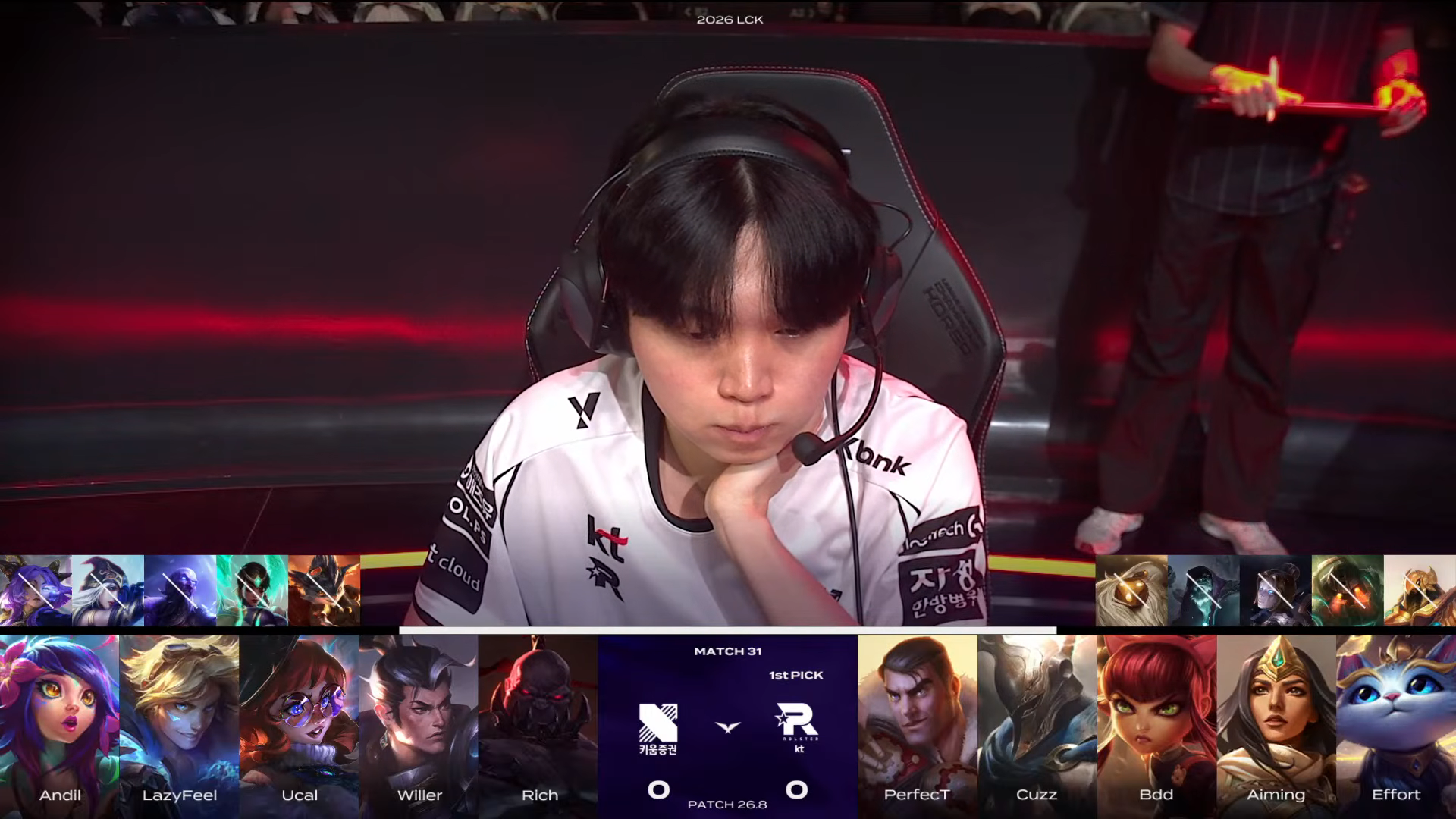 KT vs KRX Draft picks jogo 1