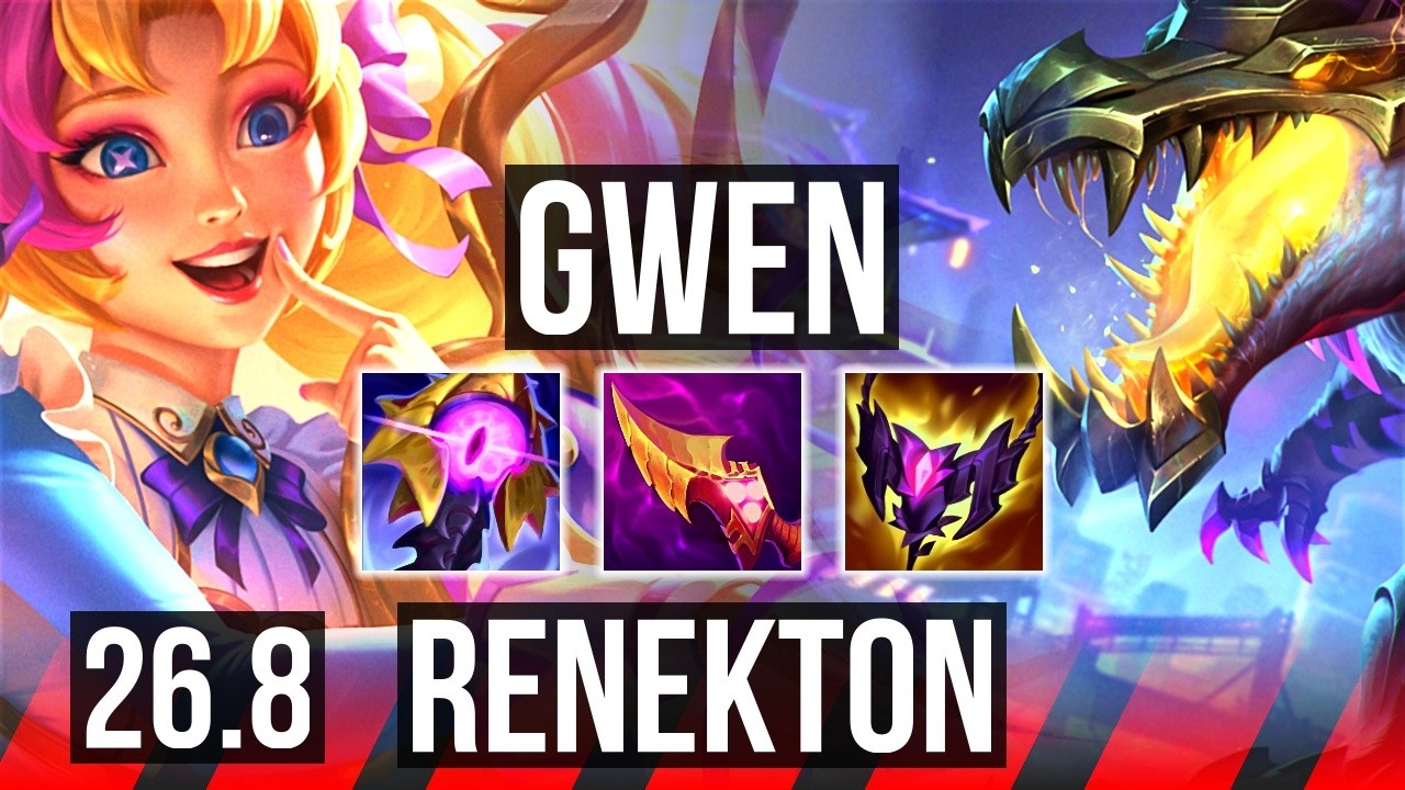 GWEN vs RENEKTON (TOP) | KR Desafiante | 26.8