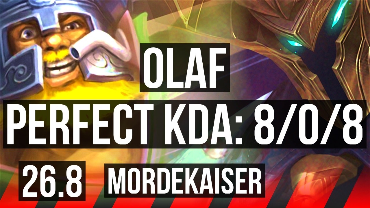 OLAF vs MORDEKAISER (TOP) | Perfect KDA: 8/0/8 | EUW Diamante | 26.8