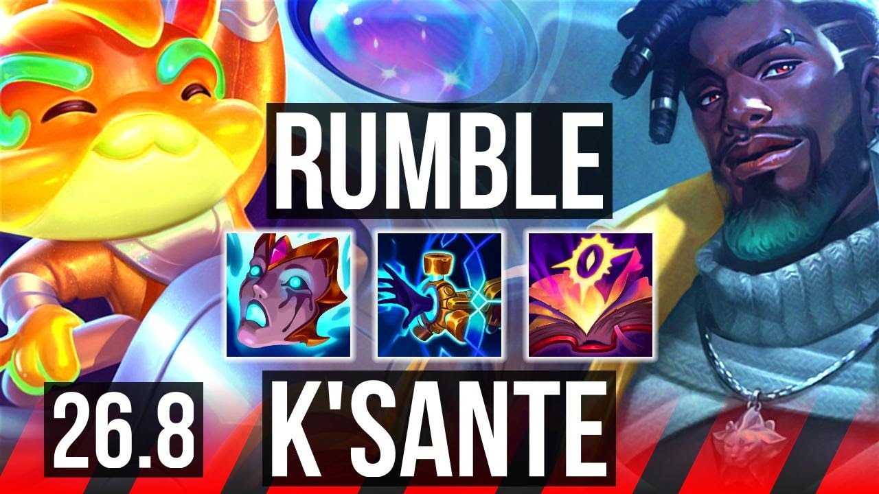 RUMBLE vs K’SANTE (TOP) | Good KDA: 15/1/12, 48K Dano | KR Grão-Mestre | 26.8