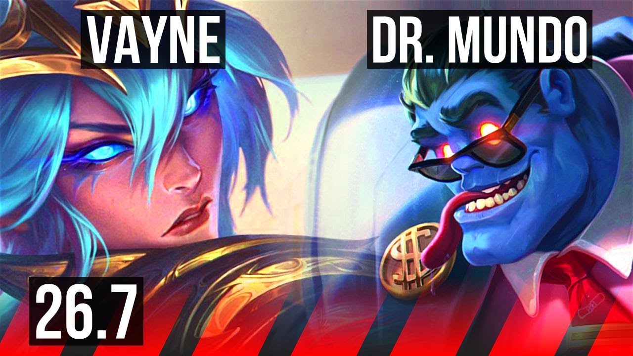 VAYNE vs DR. MUNDO (TOP) | Good KDA: 21/2/2, 50K Dano | KR Mestre | 26.7