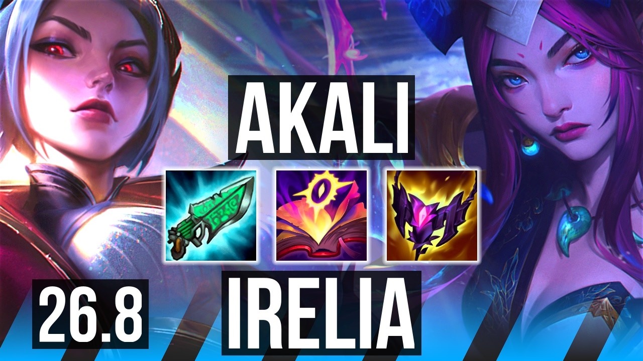 AKALI vs IRELIA (MID) | Perfect KDA: 17/0/4 | EUNE Mestre | 26.8