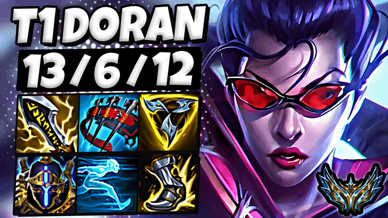 T1 Doran Vayne vs K’Sante [ TOP ] Patch 26.8 Korea Desafiante 1734 LP