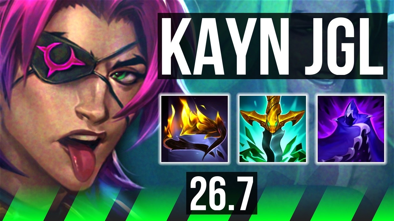 KAYN vs BRAND (JGL) | Perfect KDA: 29/0/6, Hail Of Blades, 43K Dano | KR Grão-Mestre | 26.7