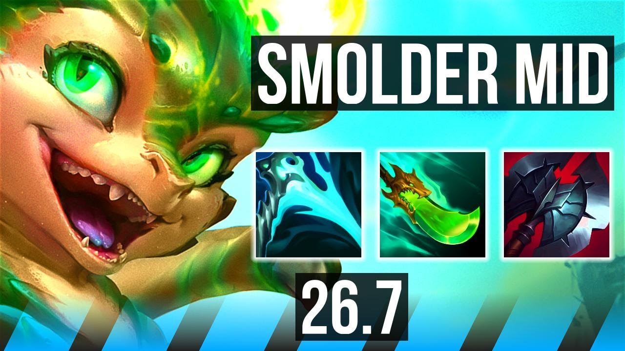 SMOLDER vs AKALI (MID) | Good KDA: 19/3/13, 62K Dano | TR Desafiante | 26.7
