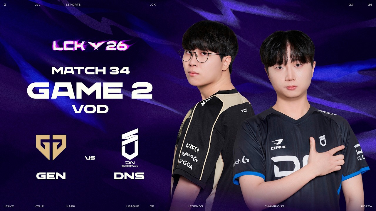 GEN vs DNS | Partida 34 Game 2 | 2026 LCK