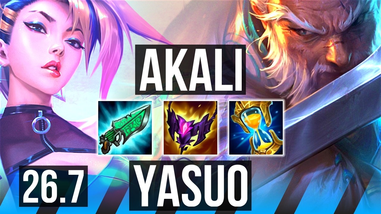 AKALI vs YASUO (MID) | Perfect KDA: 11/0/4 | EUNE Mestre | 26.7
