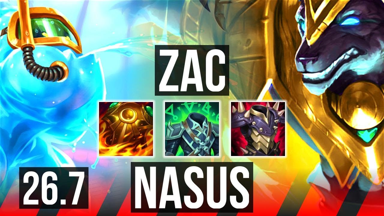 ZAC vs NASUS (TOP) | Good KDA: 7/1/8 | KR Mestre | 26.7