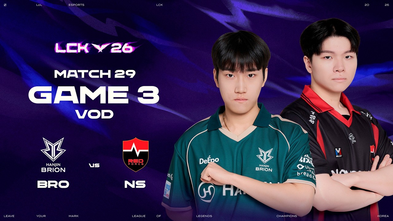 BRO vs NS | Partida 29 Game 3 | 2026 LCK