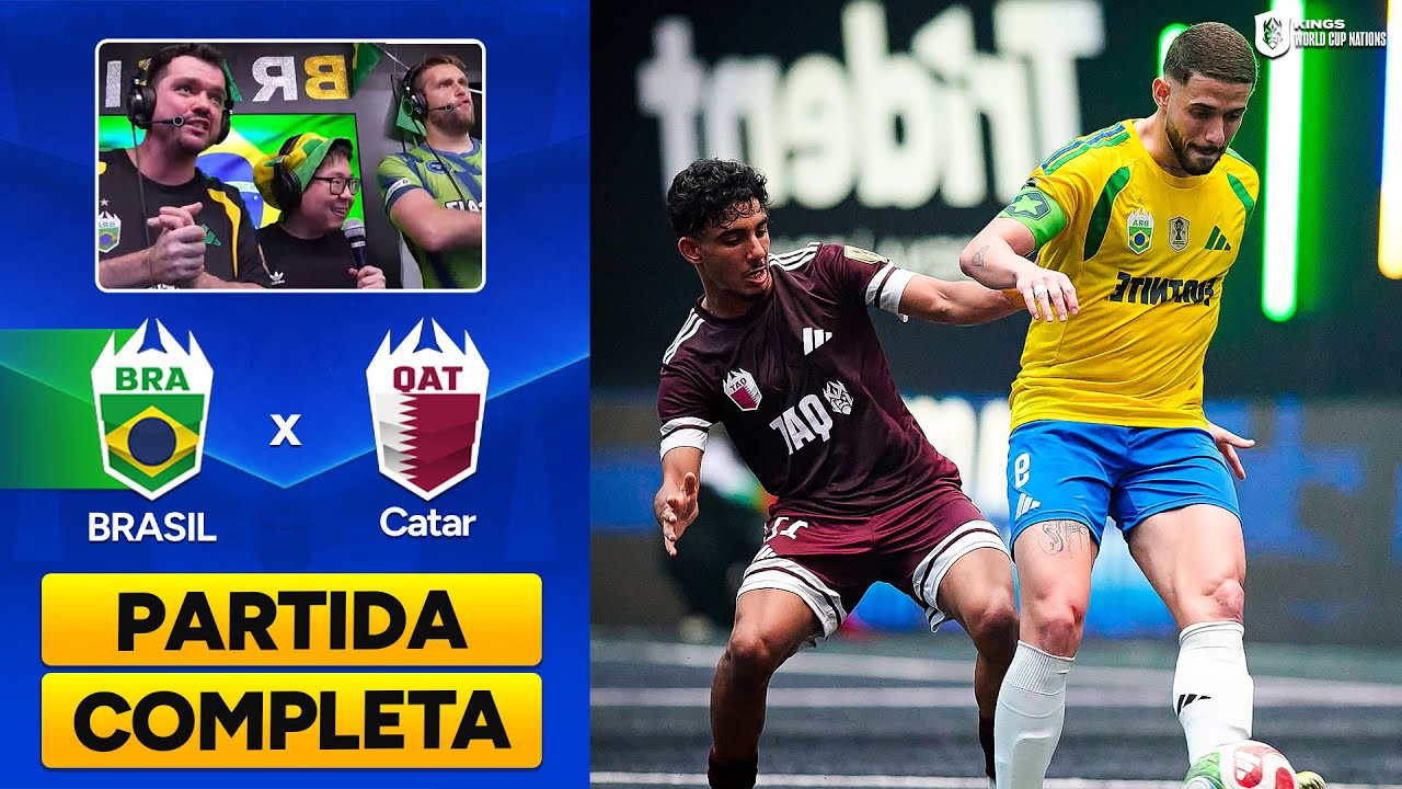 JOGO COM MUITAS EMOÇÕES! BRASIL X CATAR – PARTIDA COMPLETA – KINGS WORLD CUP NATIONS!