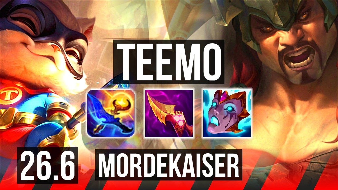 TEEMO vs MORDEKAISER (TOP) | EUW Mestre | 26.6