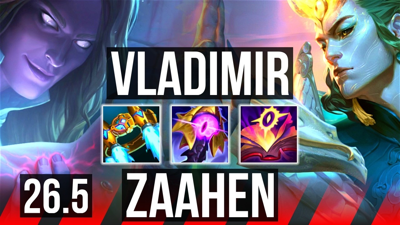 VLADIMIR vs ZAAHEN (TOP) | 48K Dano | EUW Mestre | 26.5