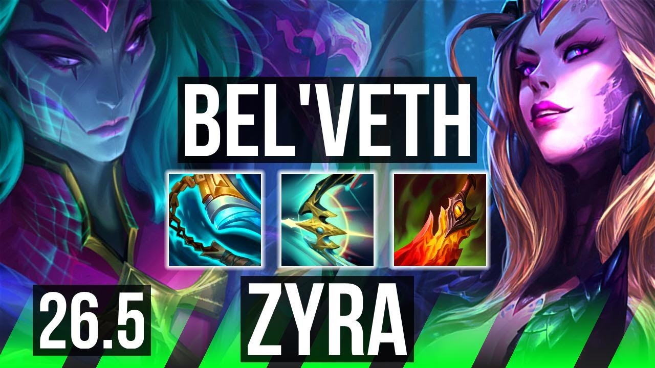 BEL’VETH vs ZYRA (JGL) | Perfect KDA: 16/0/10 | KR Grão-Mestre | 26.5