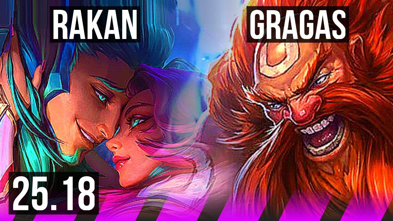 RAKAN & Lucian vs GRAGAS & Ezreal (SUP) | 15k Dano | KR Mestre | 25.18