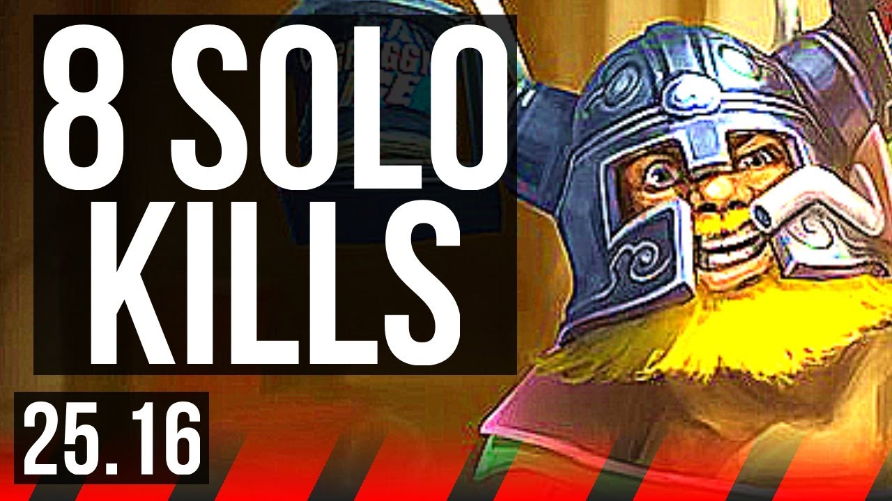 OLAF vs GAREN (TOP) | 8 Abates Solo, Lendário, 700+ Jogos | KR Mestre | 25.16