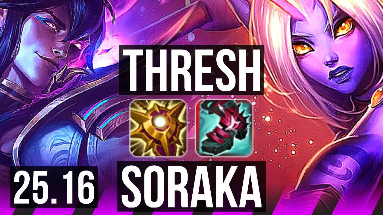 THRESH & Aphelios vs SORAKA & Yunara (SUP) | 2/0/8 | EUW Diamante | 25.16