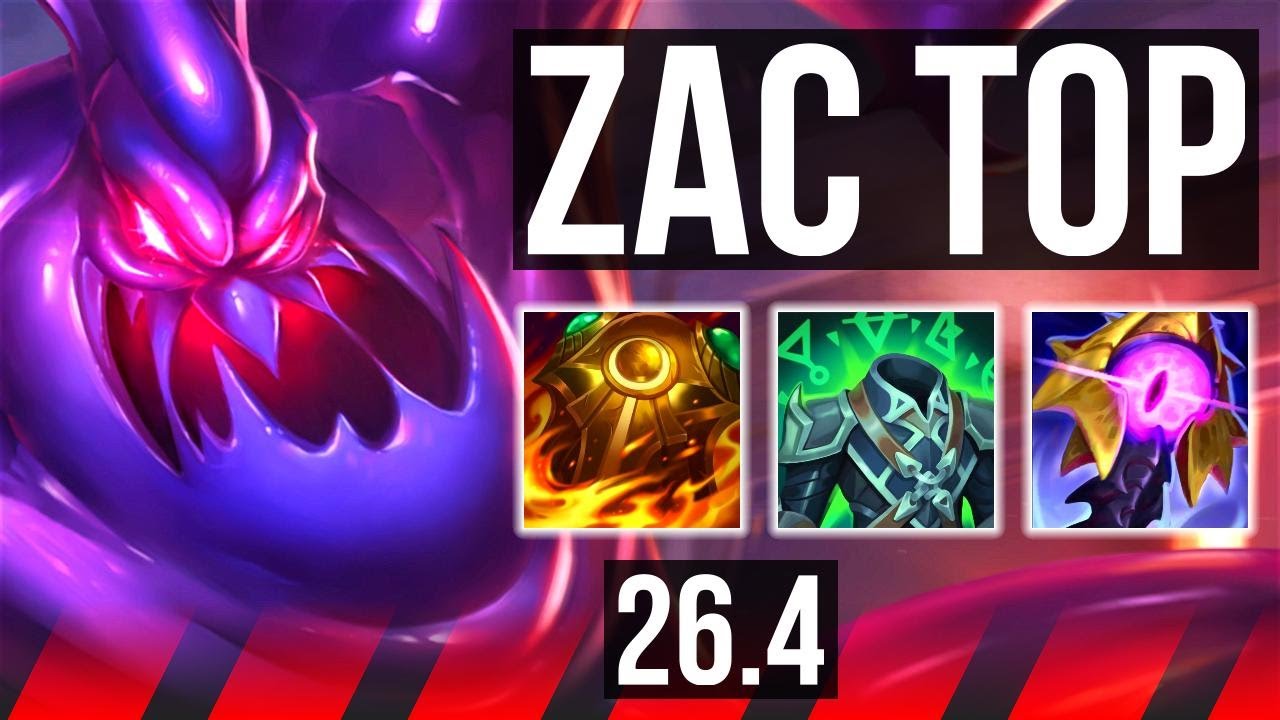 ZAC vs RENEKTON (TOP) | Perfect KDA: 16/0/15, 50K Dano | EUNE Mestre | 26.4
