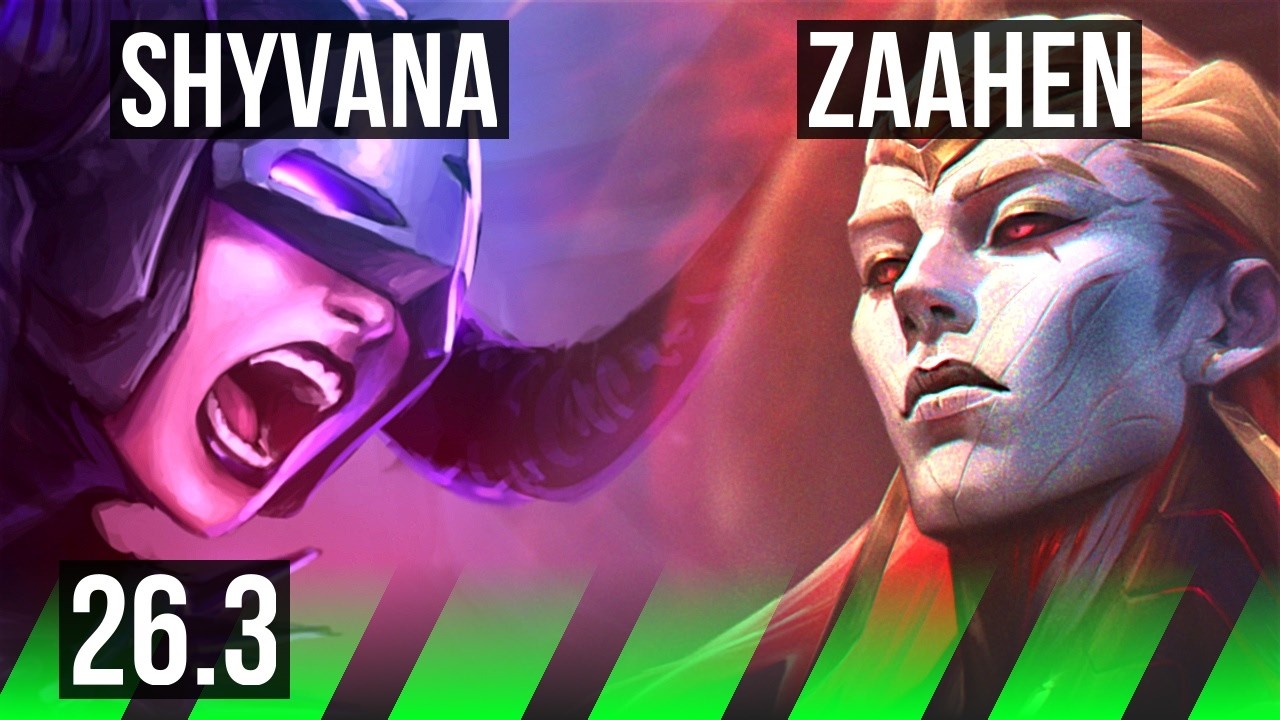 SHYVANA vs ZAAHEN (JGL) | Good KDA: 9/1/6 | EUW Mestre | 26.3