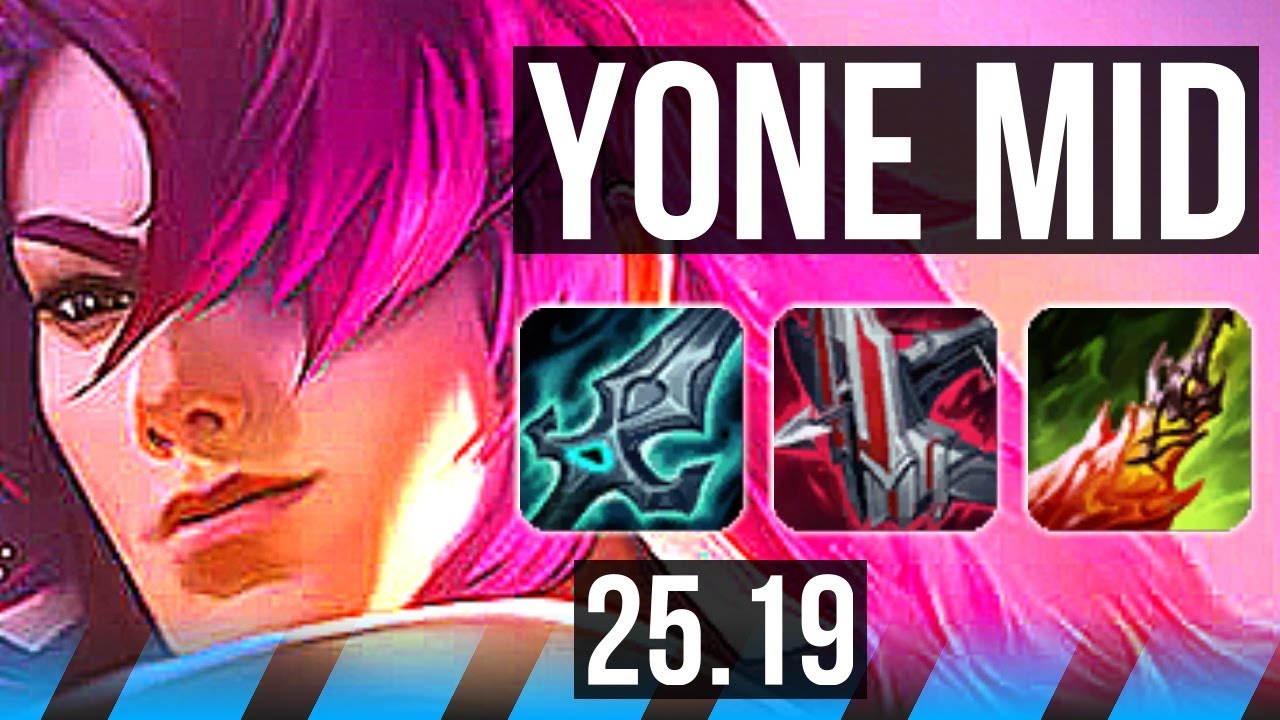 YONE vs YASUO (MID) | 9 Abates Solo, 18/2/5, Lendário, 41k Dano | KR Grão-Mestre | 25.19