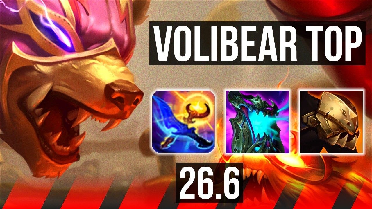 VOLIBEAR vs MORDEKAISER (TOP) | Perfect KDA: 18/0/9 | EUNE Mestre | 26.6