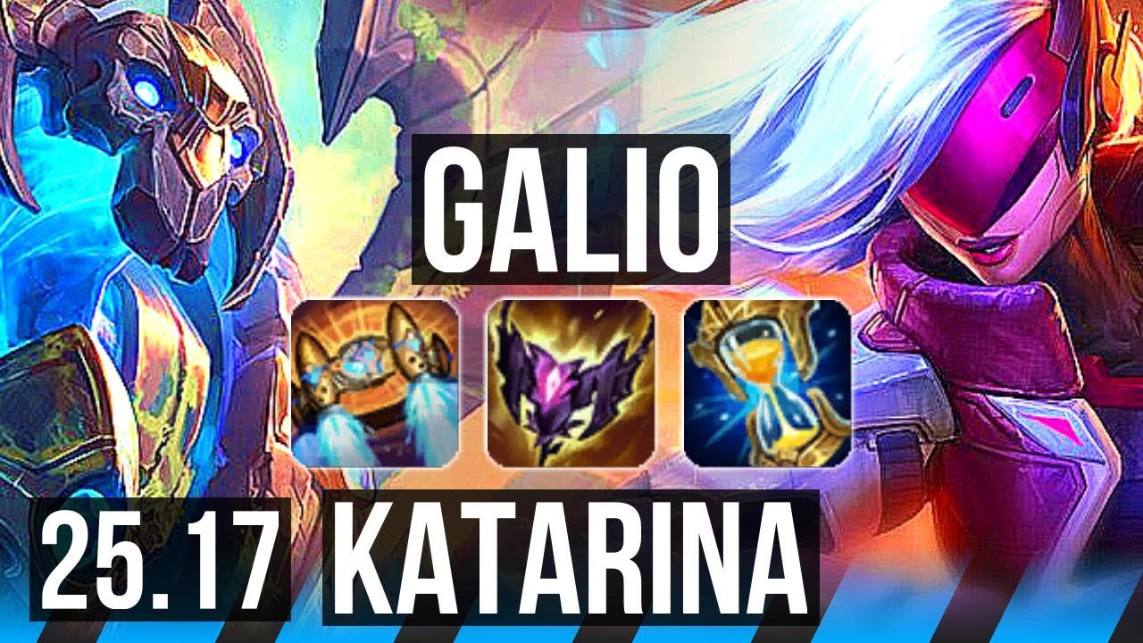 GALIO vs KATARINA (MID) | Lendário, 35k Dano | KR Mestre | 25.17