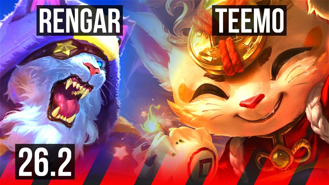 RENGAR vs TEEMO (TOP) | KR Diamante | 26.2