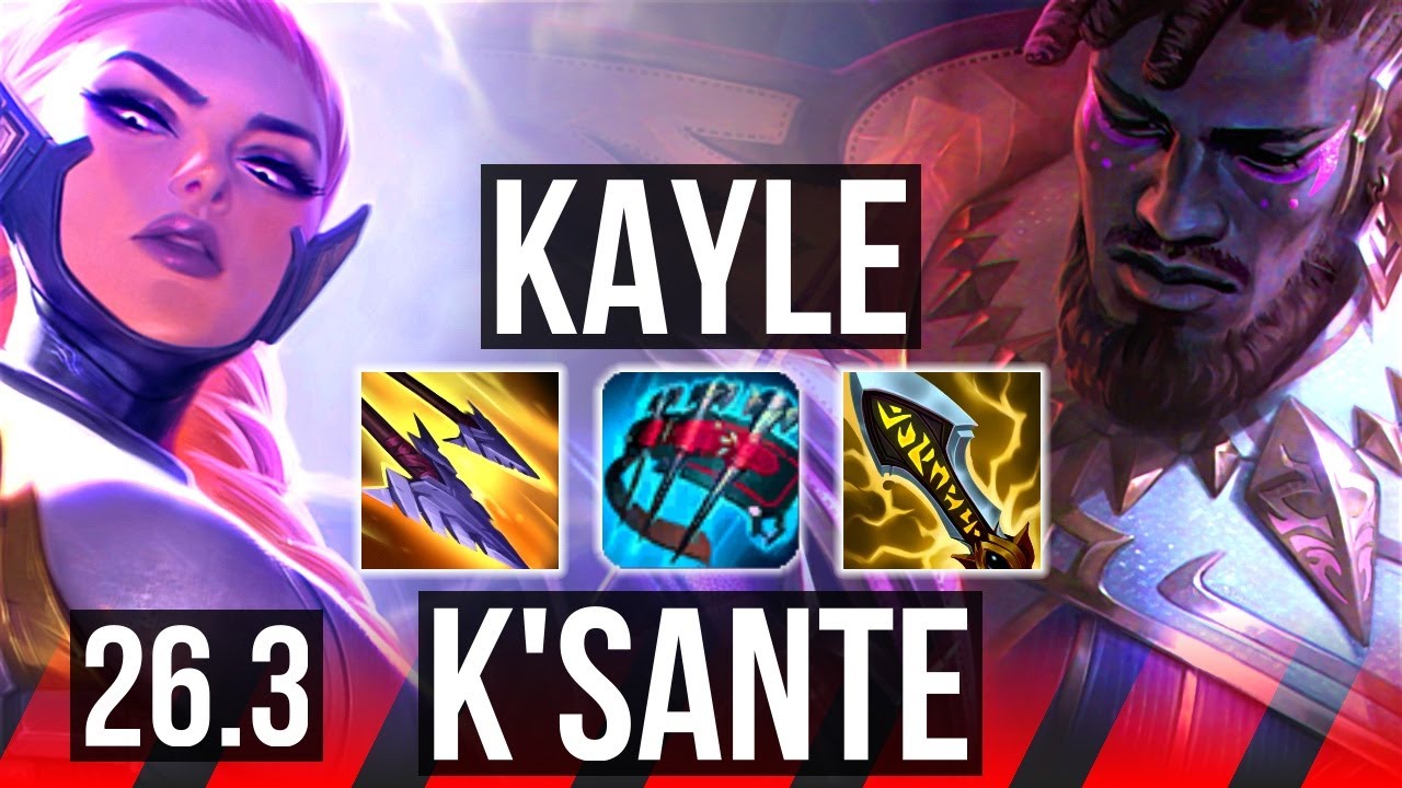KAYLE vs K’SANTE (TOP) | 49K Dano, Good KDA: 15/3/6 | KR Grão-Mestre | 26.3
