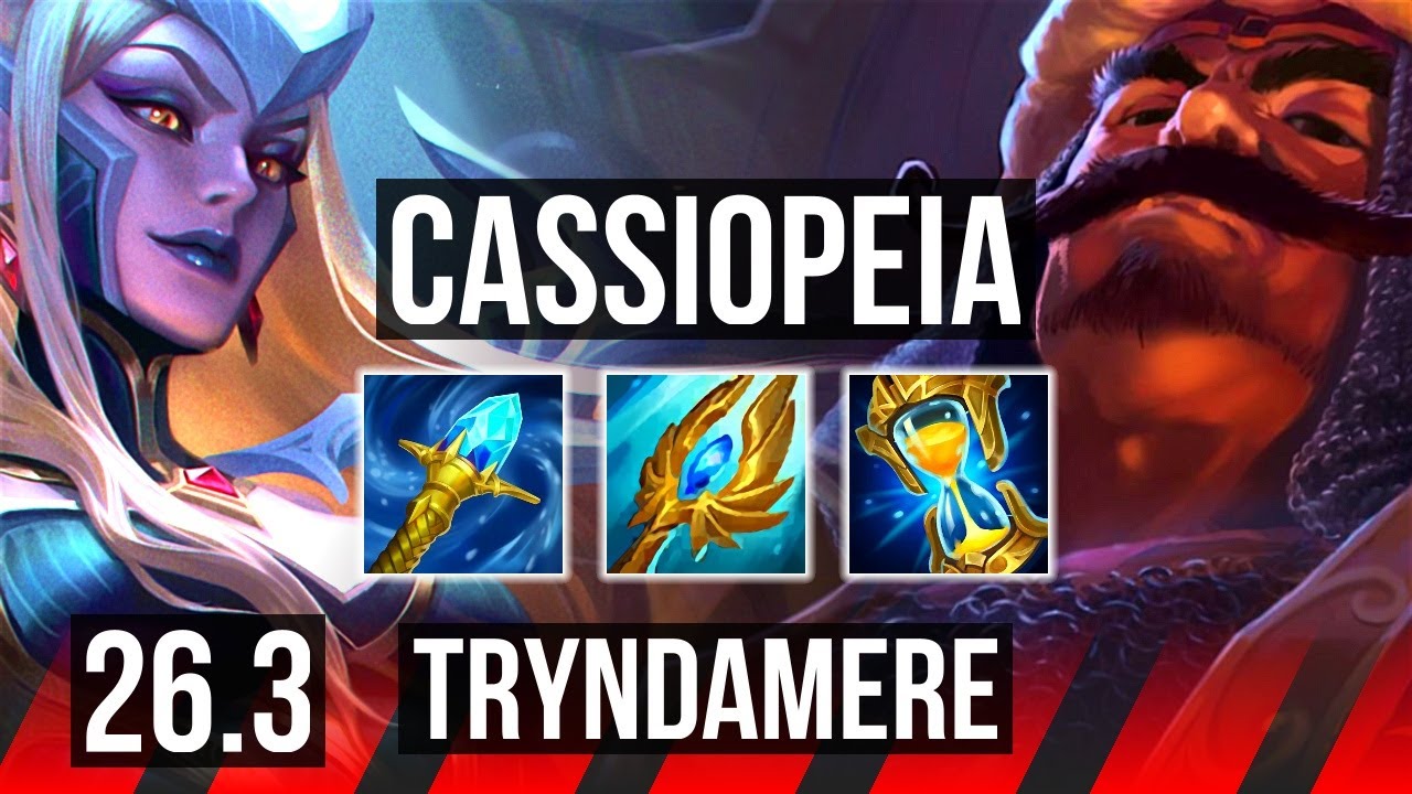 CASSIOPEIA vs TRYNDAMERE (TOP) | Good KDA: 17/2/13, 41K Dano | KR Mestre | 26.3