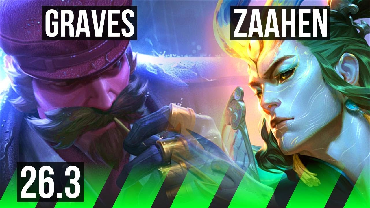 GRAVES vs ZAAHEN (JGL) | Good KDA: 19/2/8 | KR Mestre | 26.3