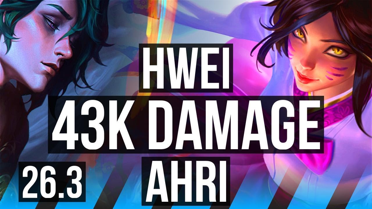 HWEI vs AHRI (MID) | Good KDA: 16/1/12, 43K Dano | EUW Desafiante | 26.3