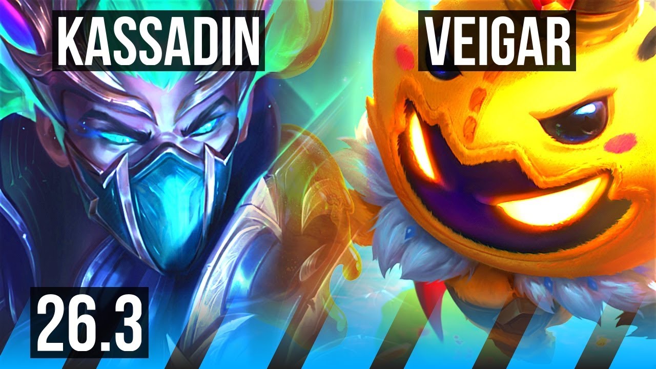 KASSADIN vs VEIGAR (MID) | Good KDA: 17/1/2, 54K Dano | EUW Mestre | 26.3